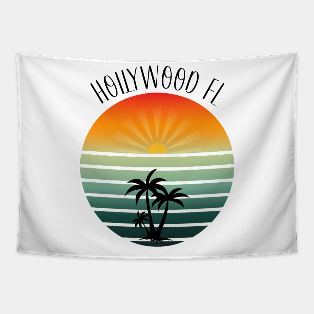 Hollywood Florida Sunrise Tapestry by TeeShop Designs