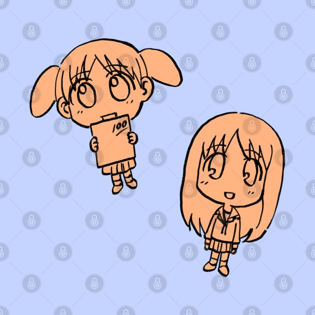 I draw chibi osaka and chiyo chan / azumanga daioh by mudwizard