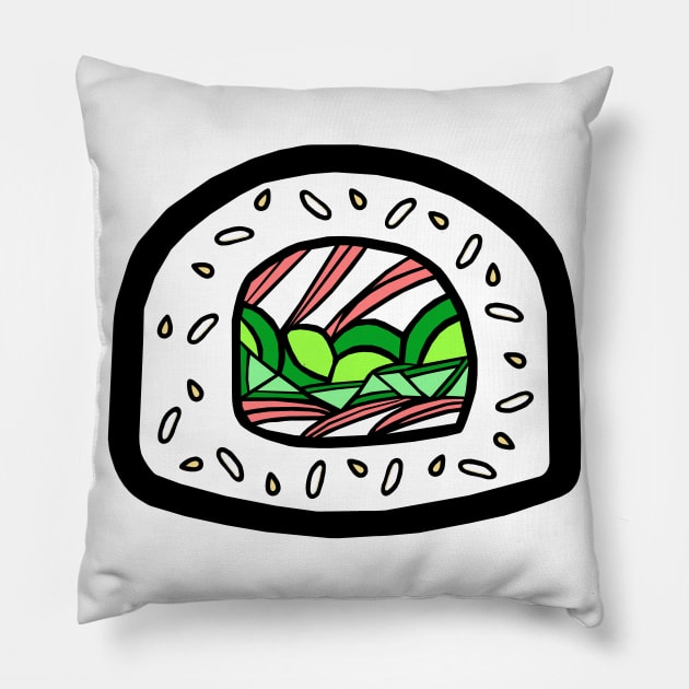 California Roll Pillow by BlakCircleGirl