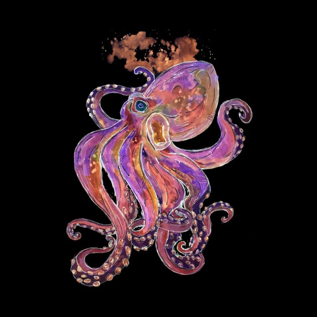 Psychedelic Purple Deep Sea Kraken by ZeichenbloQ