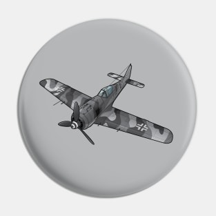 Focke-Wulf FW-190 in gray camo Pin