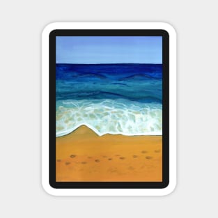 Beach Painting in Gouache Magnet