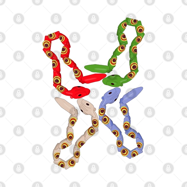 Retro Colorful Plastic Snakes by DiegoCarvalho