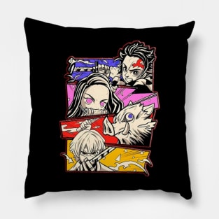 demon slayeranime kawaii Pillow