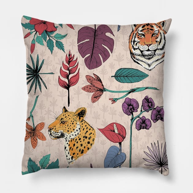 Tropical Jungle Pillow by SWON Design