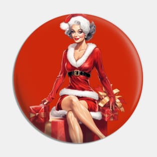 Vintage Mrs Claus Pin