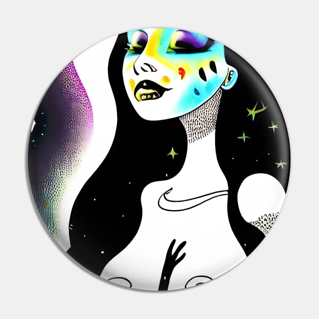 Celestial Girl Pin by Alien Positive+ LLC.