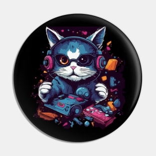 Gamer Cat Pin