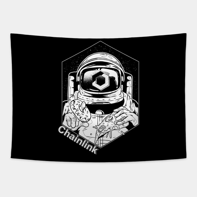 Chainlink DeFi LINK Cryptocurrency Astronaut Tapestry by BitcoinSweatshirts