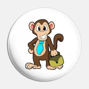 Monkey with Bag Pin