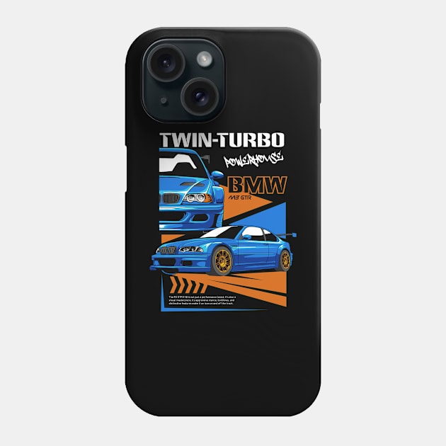 Twin-Turbo GTR E46 Phone Case by Harrisaputra