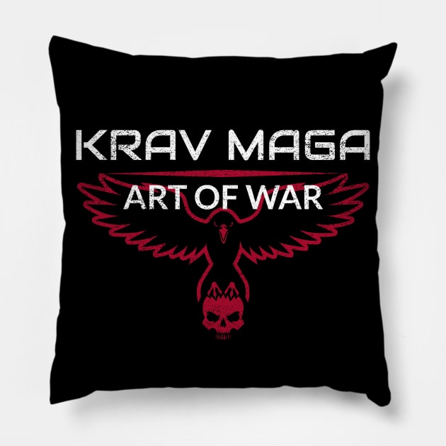 Krav Maga Martial Arts Pillow by OldCamp