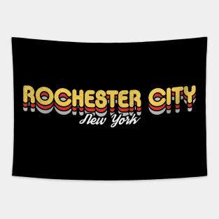 Retro Rochester city New York Tapestry