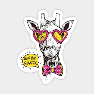 Hipster Giraffe Magnet