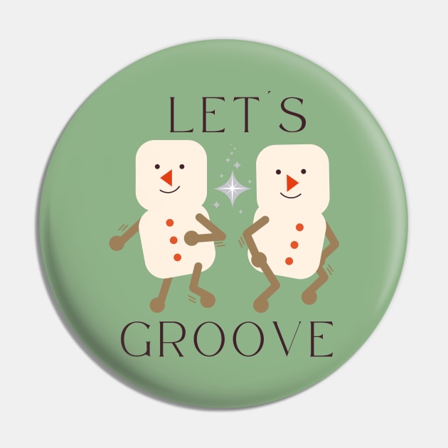 Groovy Christmas Marshmallow Snowman (Green Version) Pin by aaalou