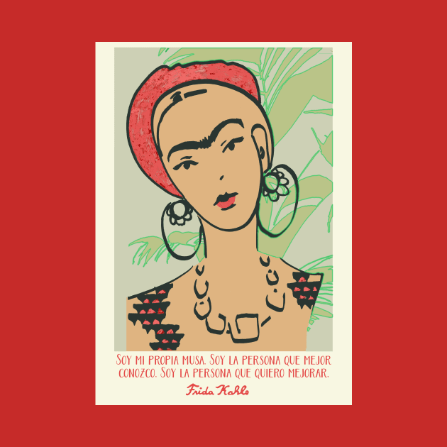 FRIDA KAHLO Mexican Feminist portrait painting by GalleryArtField