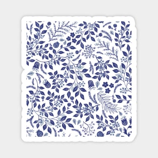 Indigo Vines Magnet