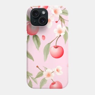 Cherries and blooms Phone Case