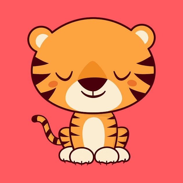 Kawaii Cute and Adorable Tiger by happinessinatee