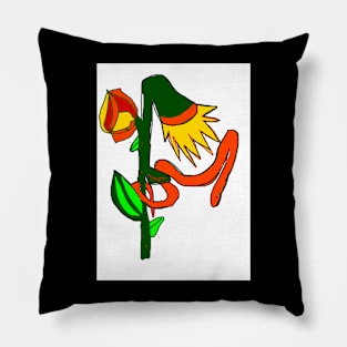 snakes on the foliage Pillow