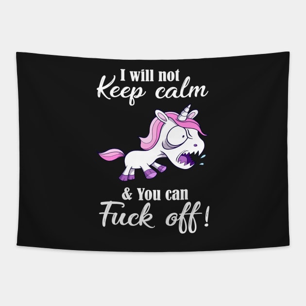 I Will Not Keep Calm Tapestry by baonamroi