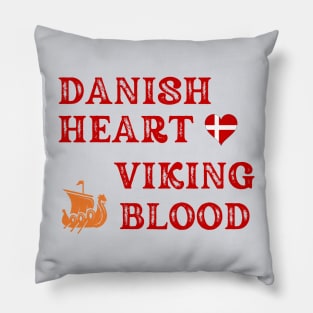 Danish Heart Viking Blood. Gift ideas for historical enthusiasts. Pillow