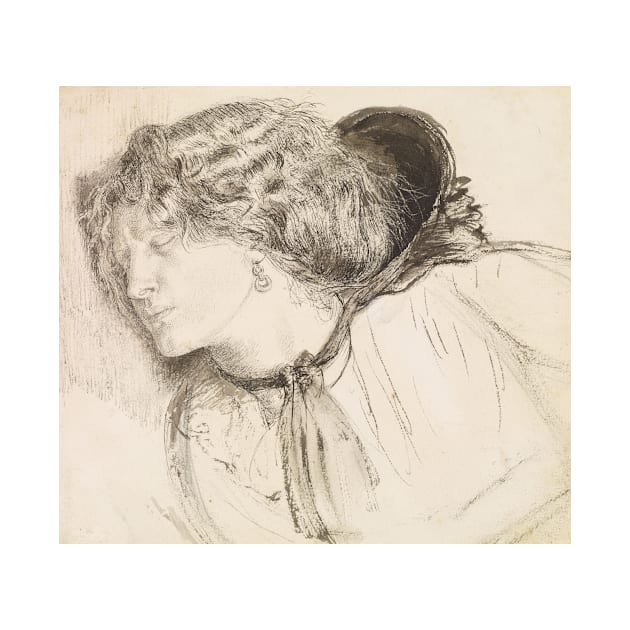 Found - Study for the Head of the Girl by Dante Gabriel Rossetti by Classic Art Stall