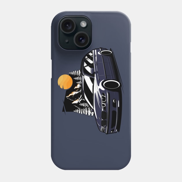 Blue E46 Touring Classic Mountains Phone Case by KaroCars