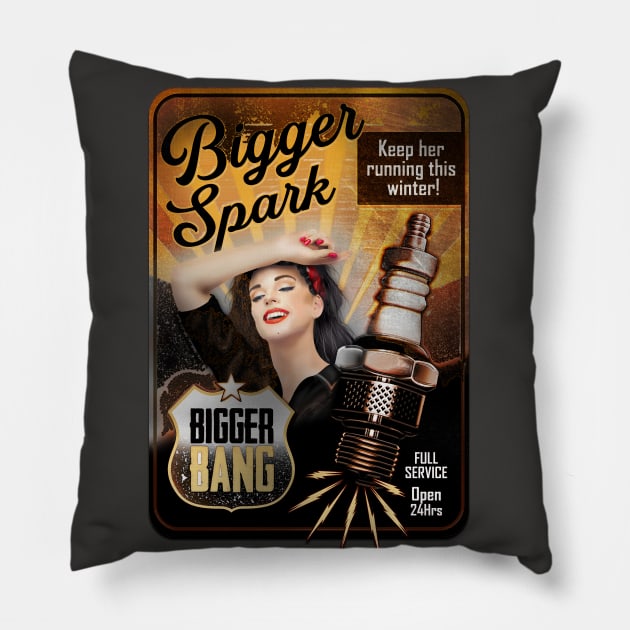 Vintage Spark Pillow by hardtbonez