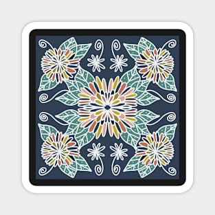 Symmetrical Flower Design Magnet