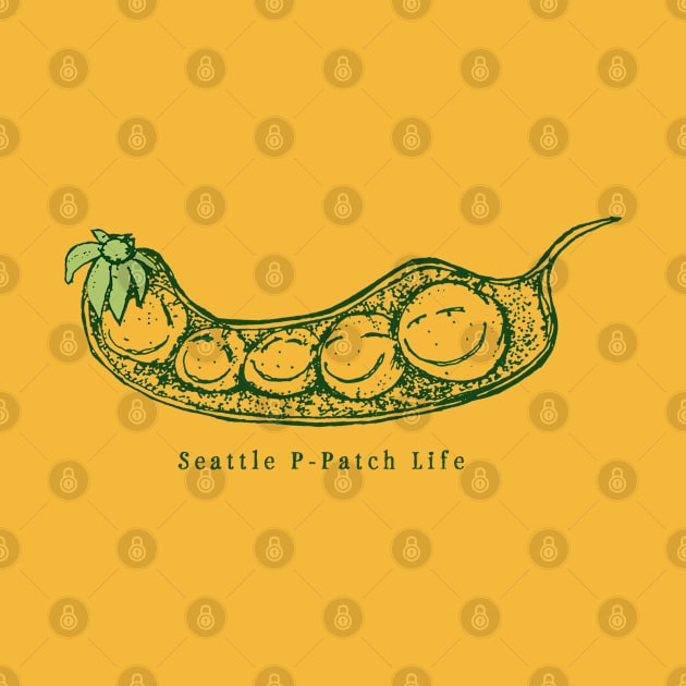 Seattle P-Patch Life Funny Illustration Urban Community Gardeners by Pine Hill Goods