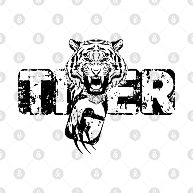 Black Angry Tiger by anbartshirts