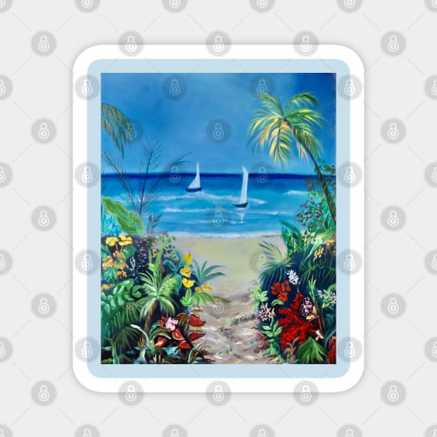 Path tothe Beach 11 Magnet by jennyleeandjim