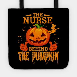 Mens The CHEF Behind The Pumpkin T shirt Funny Halloween T Shirt_NURSE Tote