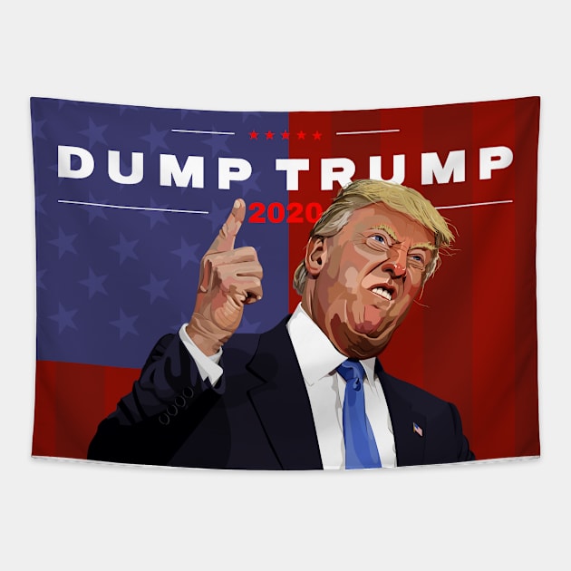 Dump Trump 2020 illustration Tapestry by seanfleming