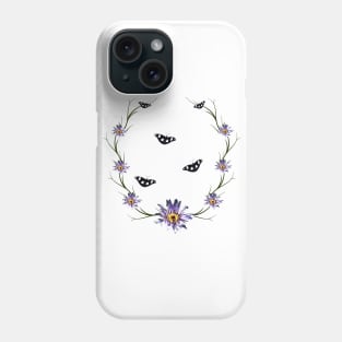 Water lily with butterlfies in Kenya Phone Case