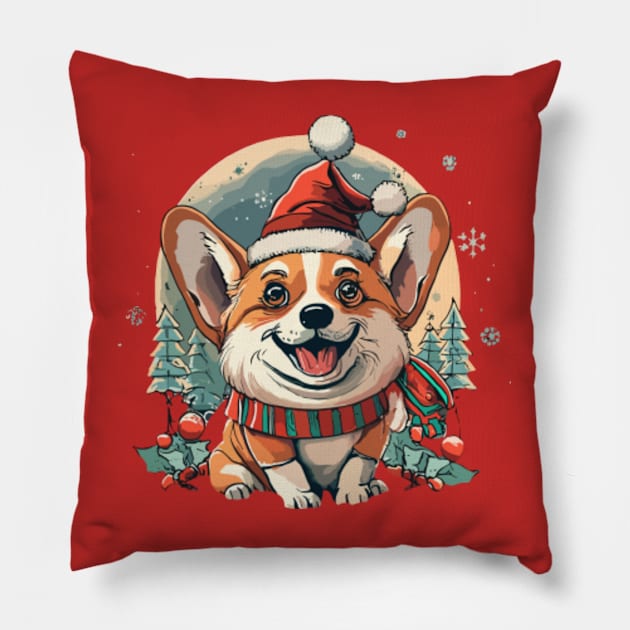 Christmas Santa Claus Welsh Corgi - christmas dog - On The Naughty List, And I Regret Nothing Pillow by storesmail