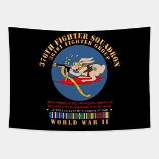 376th Fighter Squadron - AAC at War w  WWII  EU SVC Tapestry