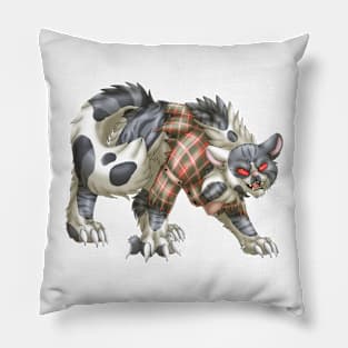 WereCat: Grey Bicolor Tabby Pillow