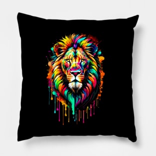 Rainbow Lion Pride Pillow