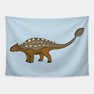 Ankylosaurus armoured dinosaur illustration Tapestry