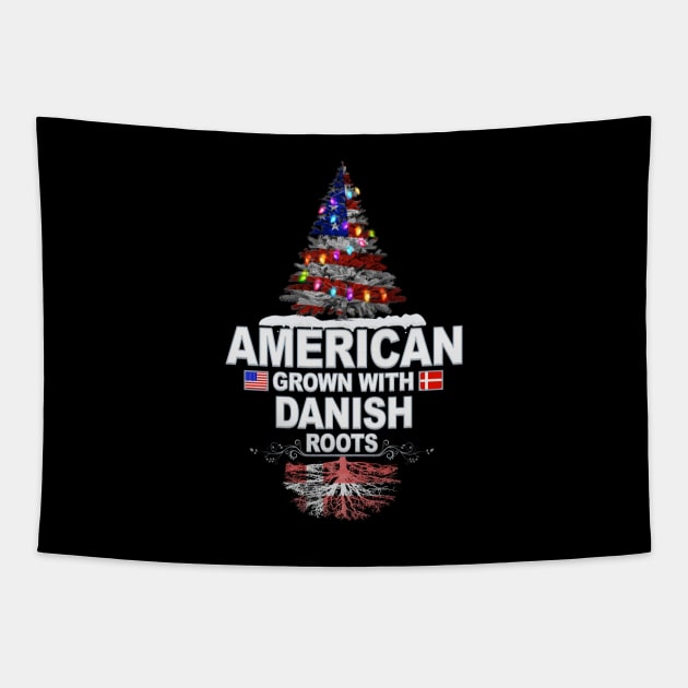 Christmas Tree  American Grown With Danish Roots - Gift for Danish From Denmark Tapestry by Country Flags