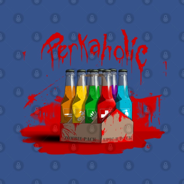 Zombie 8-Pack Bloodied Perkaholic on Royal Blue by LANStudios