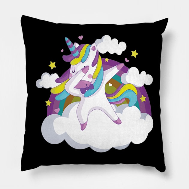 Unicorn dancing Pillow by tzolotov