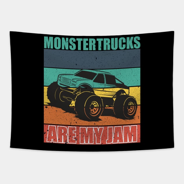 Monster Truck Are My Jam Tapestry by hadlamcom