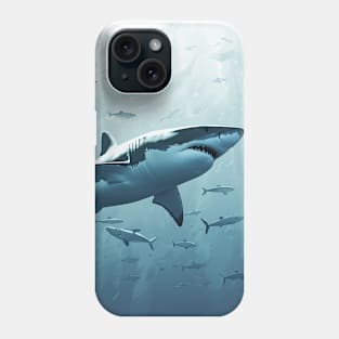 Sharks in the light blue Phone Case