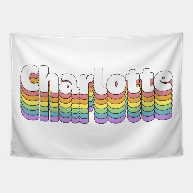 Charlotte // Retro Typography Design Tapestry by DankFutura