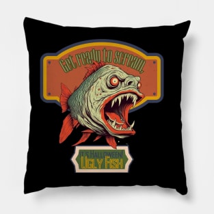 angry fish Pillow