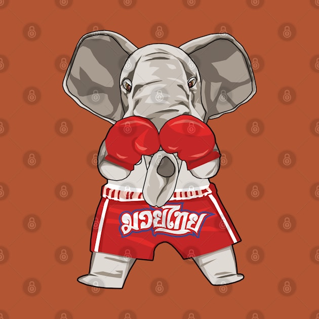 Muay Thai Elephant by KewaleeTee