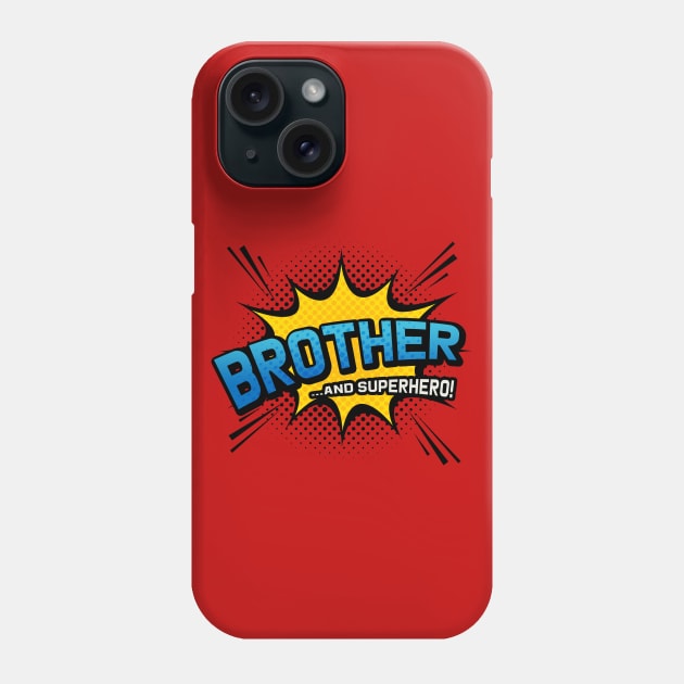 Brother & Superhero - Comic Book Style Gift Phone Case by Elsie Bee Designs